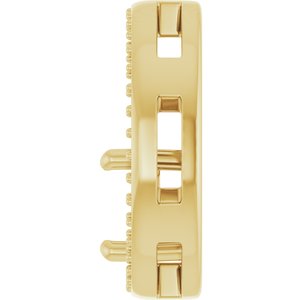 10K Yellow Gold 6x6 mm Asscher Pendant Mounting – image 6