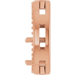 18K Rose Gold 6x6 mm Asscher Pendant Mounting – image 6