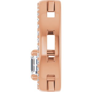 10K Rose Gold 5x5 mm Asscher Pendant Mounting – image 5