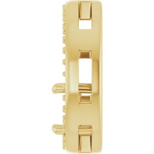 18K Yellow Gold 5x5 mm Asscher Pendant Mounting – image 6