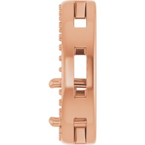 10K Rose Gold 5x5 mm Asscher Pendant Mounting – image 6