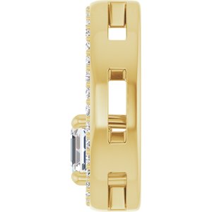 10K Yellow Gold 5x5 mm Asscher Pendant Mounting – image 5