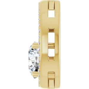 10K Yellow Gold 8 mm Round Pendant Mounting – image 5