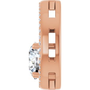10K Rose Gold 8 mm Round Pendant Mounting – image 5