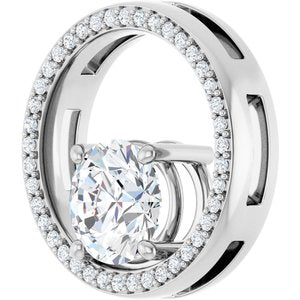 Sterling Silver 8 mm Round Pendant Mounting – image 3