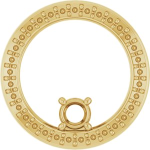 14K Yellow Gold 3.4 mm Round Pendant Mounting – image 2