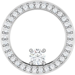 Sterling Silver 3.4 mm Round Pendant Mounting