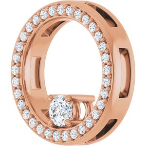 14K Rose Gold 3.4 mm Round Pendant Mounting – image 3