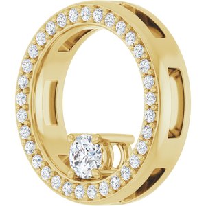 18K Yellow Gold 3.4 mm Round Pendant Mounting – image 3
