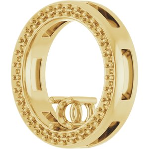 10K Yellow Gold 3.4 mm Round Pendant Mounting – image 4