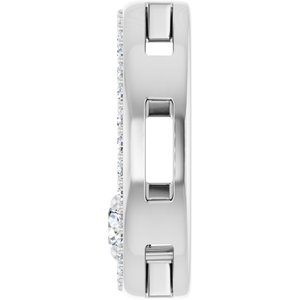 18K White Gold 3.4 mm Round Pendant Mounting – image 5