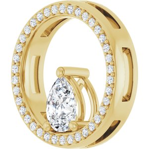 10K Yellow Gold 7x5 mm Pear Pendant Mounting – image 3
