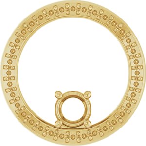 10K Yellow Gold 4.4 mm Round Pendant Mounting – image 2