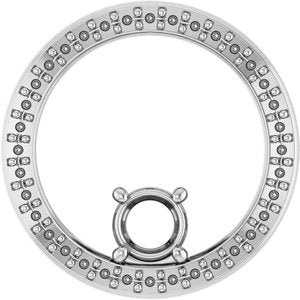 Continuum Sterling Silver 4.4 mm Round Pendant Mounting – image 2