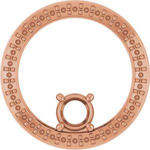 14K Rose Gold 4.4 mm Round Pendant Mounting – image 2