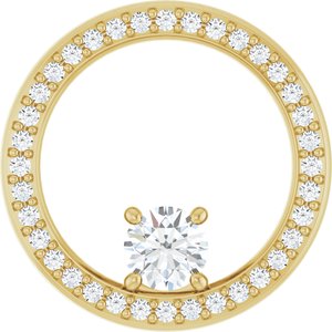 10K Yellow Gold 4.4 mm Round Pendant Mounting