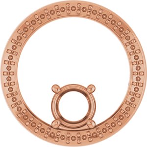 14K Rose Gold 5.5 mm Round Pendant Mounting – image 2