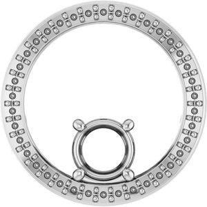 14K White Gold 5.5 mm Round Pendant Mounting – image 2
