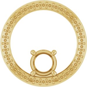 14K Yellow Gold 5.5 mm Round Pendant Mounting – image 2