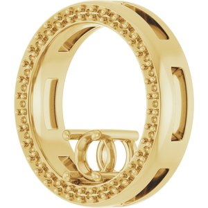 10K Yellow Gold 4.4 mm Round Pendant Mounting – image 4