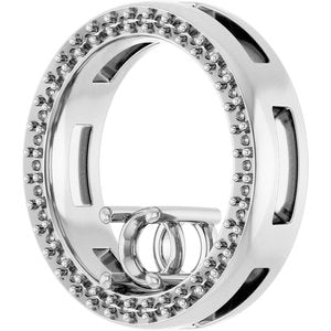 14K X1 White Gold 4.4 mm Round Pendant Mounting – image 4