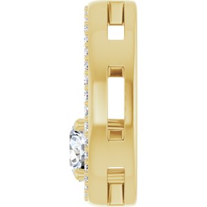 14K Yellow Gold 5.5 mm Round Pendant Mounting – image 5