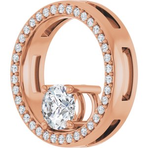 18K Rose Gold 5.5 mm Round Pendant Mounting – image 3
