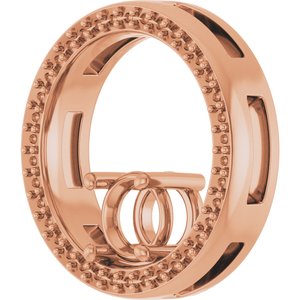 18K Rose Gold 5.5 mm Round Pendant Mounting – image 4