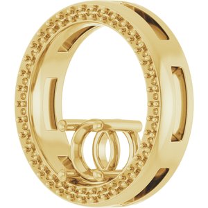 10K Yellow Gold 5.5 mm Round Pendant Mounting – image 4