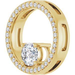 10K Yellow Gold 5.5 mm Round Pendant Mounting – image 3