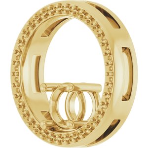 18K Yellow Gold 5.8 mm Round Pendant Mounting – image 4
