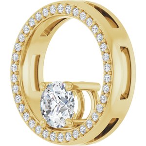 10K Yellow Gold 5.8 mm Round Pendant Mounting – image 3