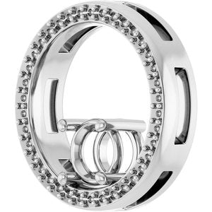 14K White Gold 5.8 mm Round Pendant Mounting – image 4