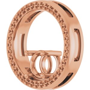10K Rose Gold 5.8 mm Round Pendant Mounting – image 4