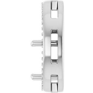 10K White Gold 8x8 mm Asscher Pendant Mounting – image 6