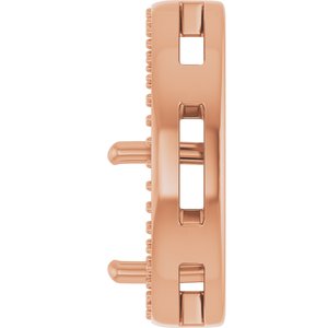 14K Rose Gold 8x8 mm Asscher Pendant Mounting – image 6