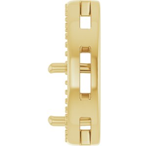 14K Yellow Gold 8x8 mm Asscher Pendant Mounting – image 6