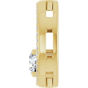 18K Yellow Gold 5.8 mm Round Pendant Mounting – image 5
