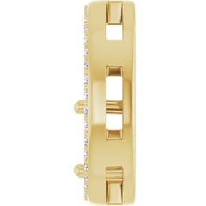 14K Yellow Gold 8x6 mm Oval 1/4 CTW Lab-Grown Diamond Semi-Set Pendant – image 6