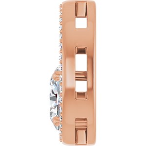 10K Rose Gold 8x6 mm Oval Pendant Mounting – image 5