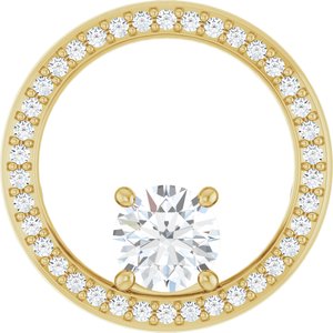 10K Yellow Gold 5.8 mm Round Pendant Mounting