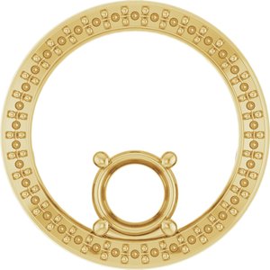 10K Yellow Gold 5.8 mm Round Pendant Mounting – image 2