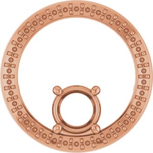 10K Rose Gold 5.8 mm Round Pendant Mounting – image 2