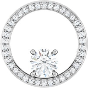 Continuum Sterling Silver 5.8 mm Round Pendant Mounting