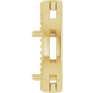 14K Yellow Gold 10x8 mm Emerald Pendant Mounting – image 6