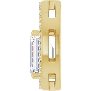 18K Yellow Gold 10x8 mm Emerald Pendant Mounting – image 5