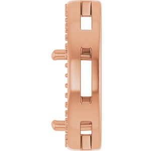 10K Rose Gold 10x8 mm Emerald Pendant Mounting – image 6