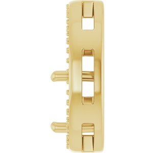 14K Yellow Gold 7x7 mm Asscher Pendant Mounting – image 6
