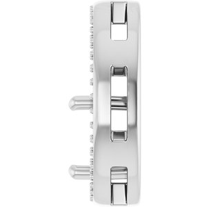 14K X1 White Gold 7x7 mm Asscher Pendant Mounting – image 6