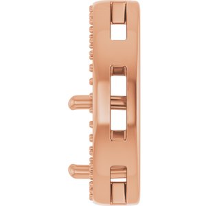 18K Rose Gold 7x7 mm Asscher Pendant Mounting – image 6